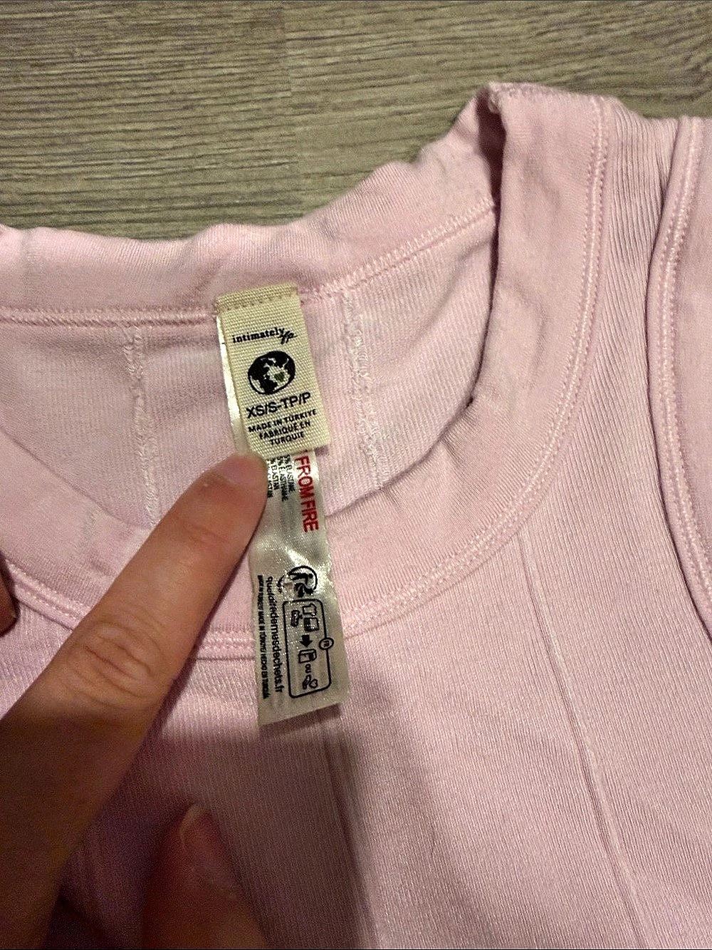 Intimately FP Pink Ribbed Tank Top XS/S - Picture 3 of 4